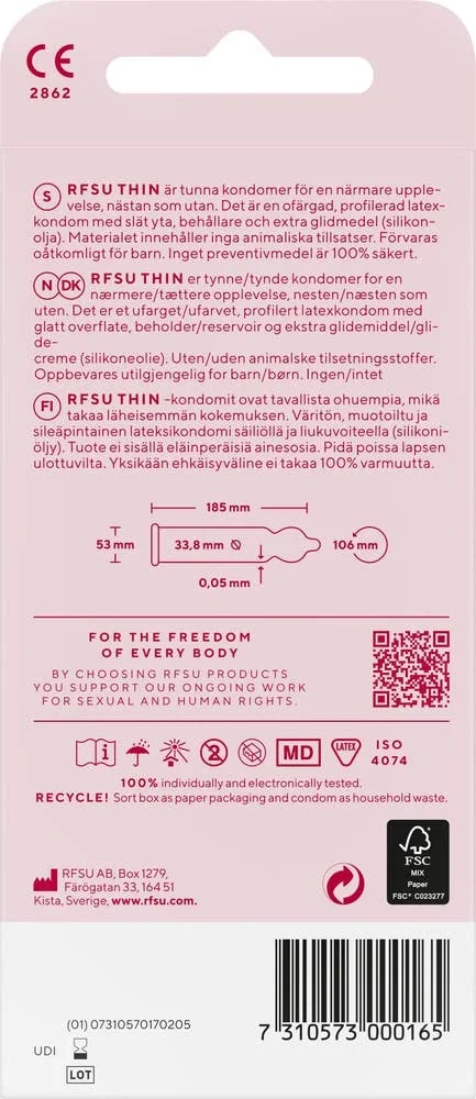 Thin kondom