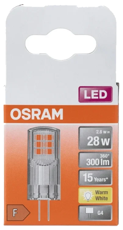 Lyspære Led Pin 30 Klar G4 Osram