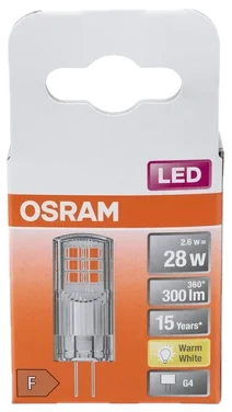 Lyspære Led Pin 30 Klar G4 Osram