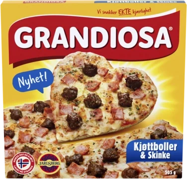 Grandiosa Pizza Kjøttboller&Skinke 505g