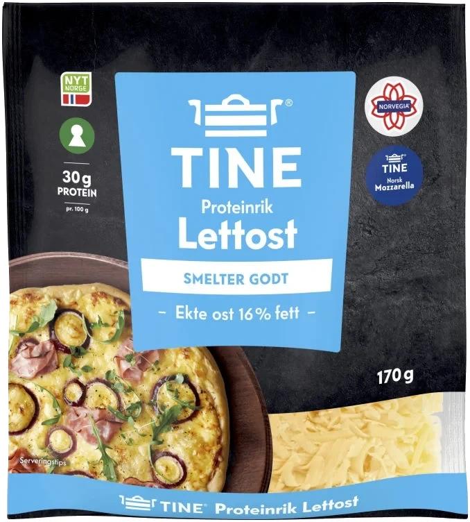 Ekte Revet Ost Proteinrik 170g Tine