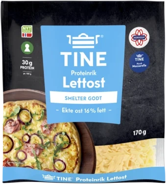 Ekte Revet Ost Proteinrik 170g Tine
