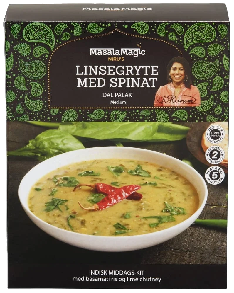 Linsegryte med spinat