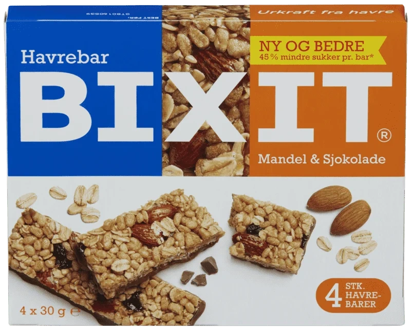 Sætre Bixit Havrebar Mandel & Sjokolade 4pk 120g