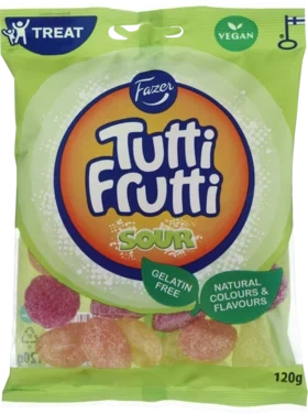 Fazer Tutti Frutti Sour Godteri 120g
