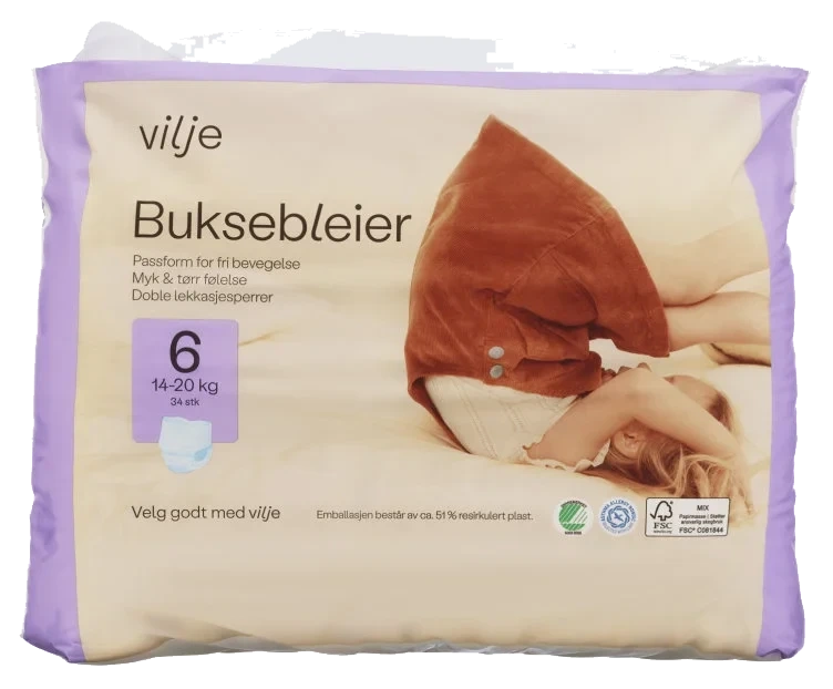 Buksebleie Str 6 34stk Vilje