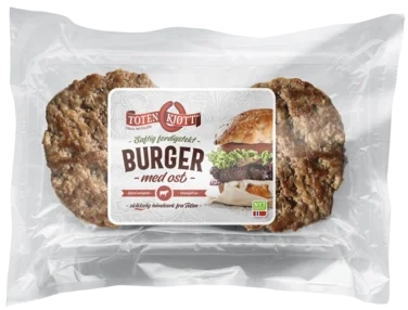 Burger med Ost Ferdigstekt Toten Kjøtt As