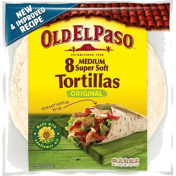 Tortillas 8 St 8'' 326g Old El Paso