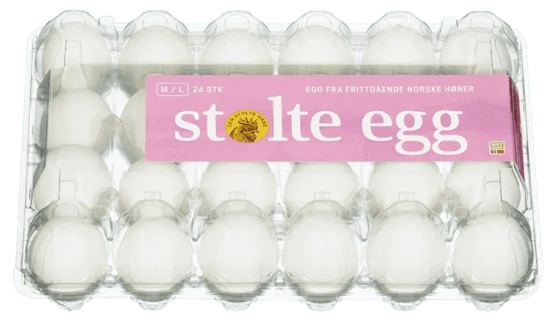 Dsh Gårdsegg Frittgående m/l 24pk Ca 1512g Halvpall