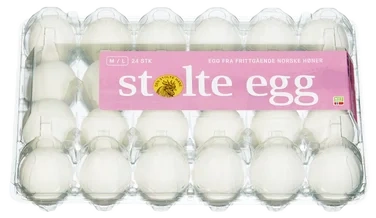 Dsh Gårdsegg Frittgående m/l 24pk Ca 1512g Halvpall