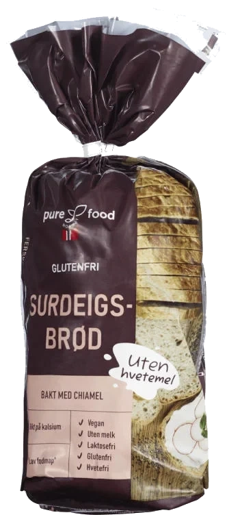 Surdeig Chiabrød Skåret Gl.Fri 500g Pure Food