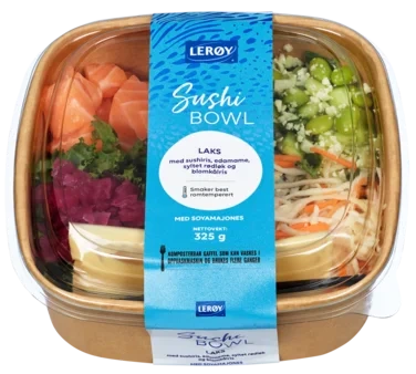Sushibowl m/Laks&Edamame 325g Lerøy