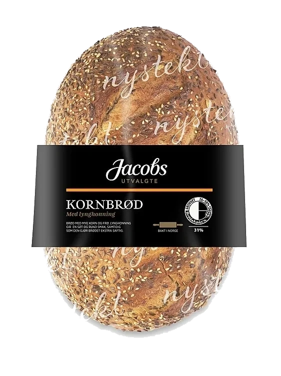 Kornbrød m/Honning Halvstekt Ca680g Jacobs Utvalgte