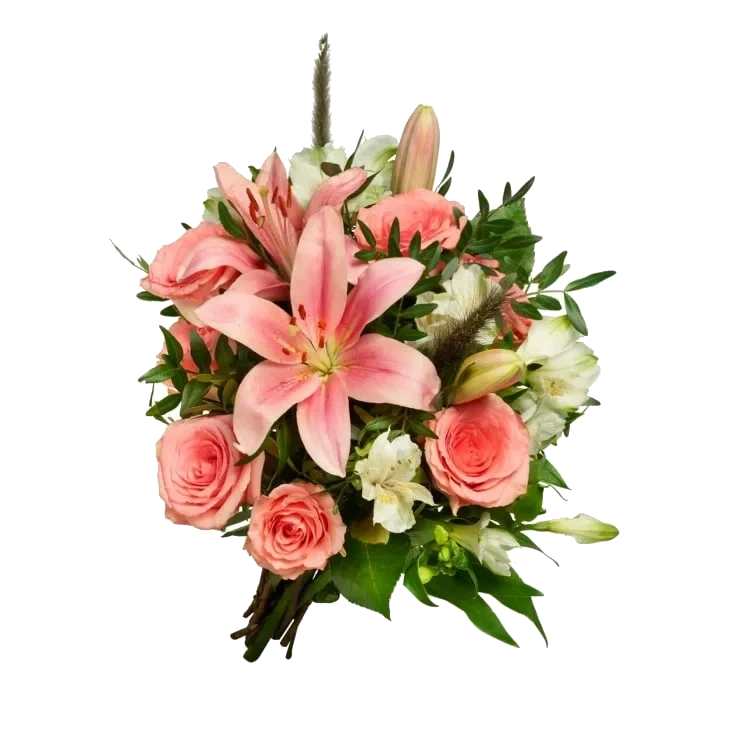 Gavebukett Sol Håndbundet Blomstermiks