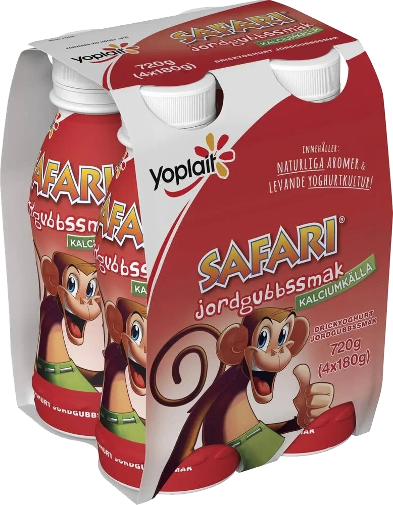 Drickyoghurt Jordgubb 0,8% 4-p Safari