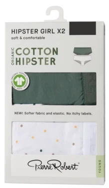 Cotton Hipster Jr Girl Oceanteal-white 134-140