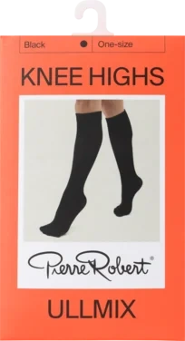 Wool Knee Highs Black 36-41 Pierre Robert