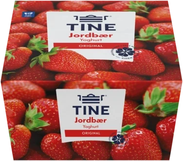 Yoghurt Jordbær 4x150g Tine