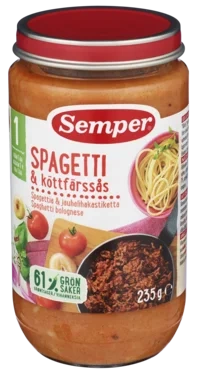 Semper Spagetti & Kjøttdeigsaus 1 År