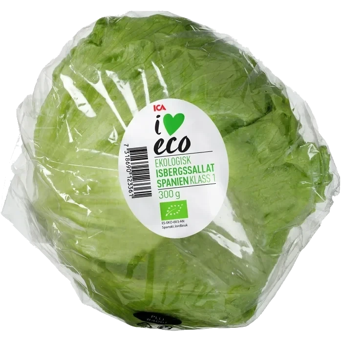Isbergsallat Ekologisk 300g Klass 1 ICA I love