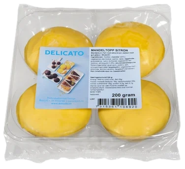 Mandeltopp m Sitron 200g Delicato