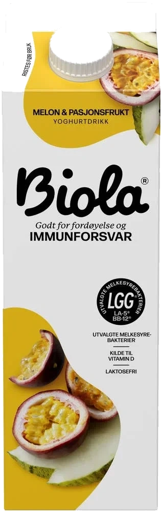 Biola Laktosefri Melon & Pasjonsfrukt 1000g