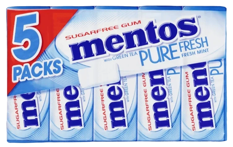 Mentos Gum Pf 5mp Fresh Mint 66g Pvm