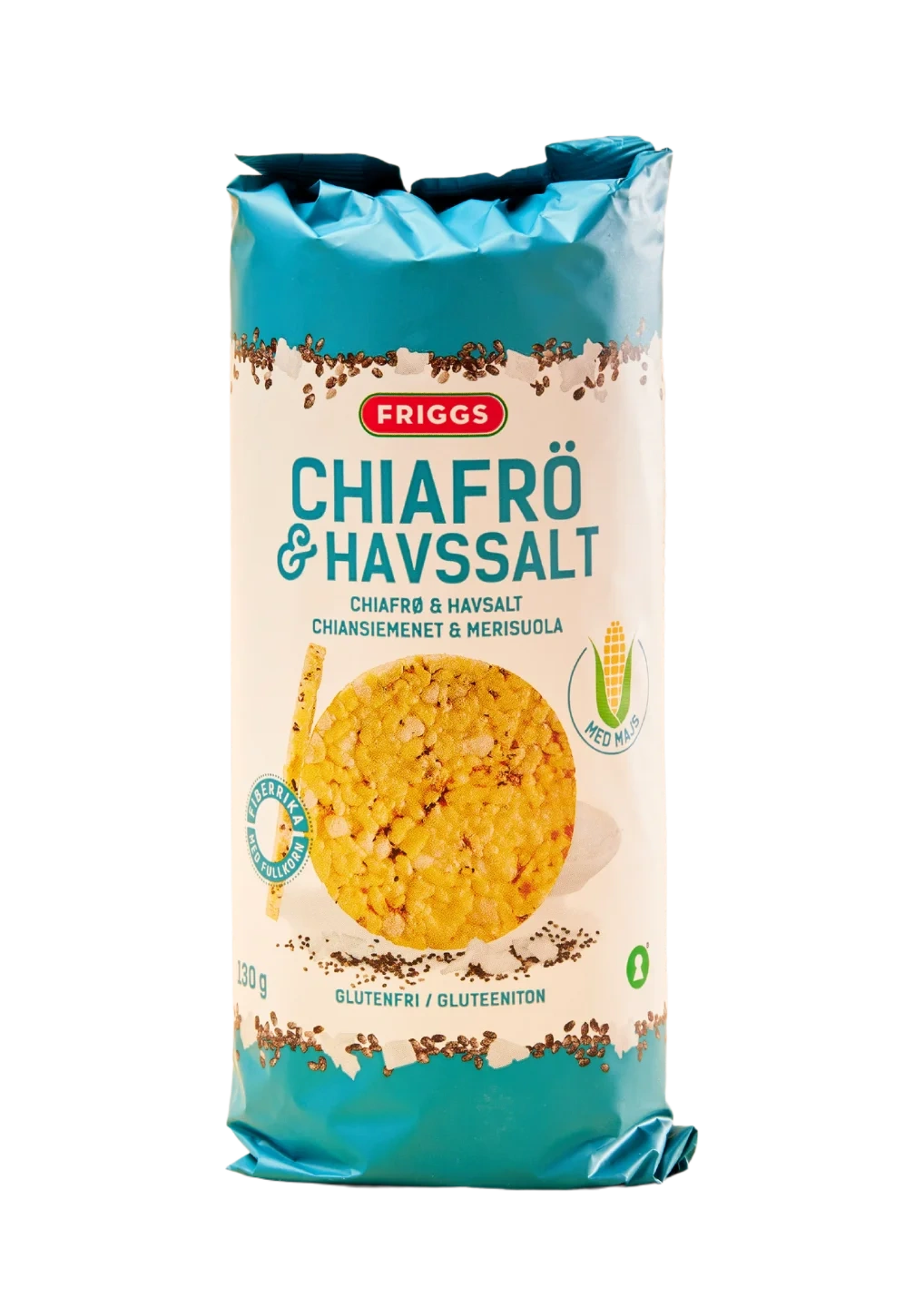 Maiskaker Chia/havsalt 130g Friggs