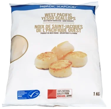 Nordic Seafood Msc Yesso Kamskjell, Rå u/Rogn 1000g