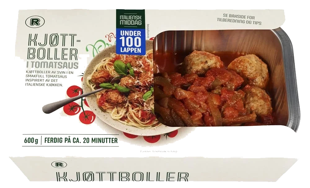 Italienske kjøttboller i tomatsaus
