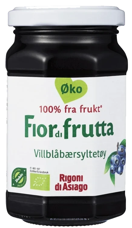 Blåbærmarmelade Økologisk 250g Rigoni Di Asiago