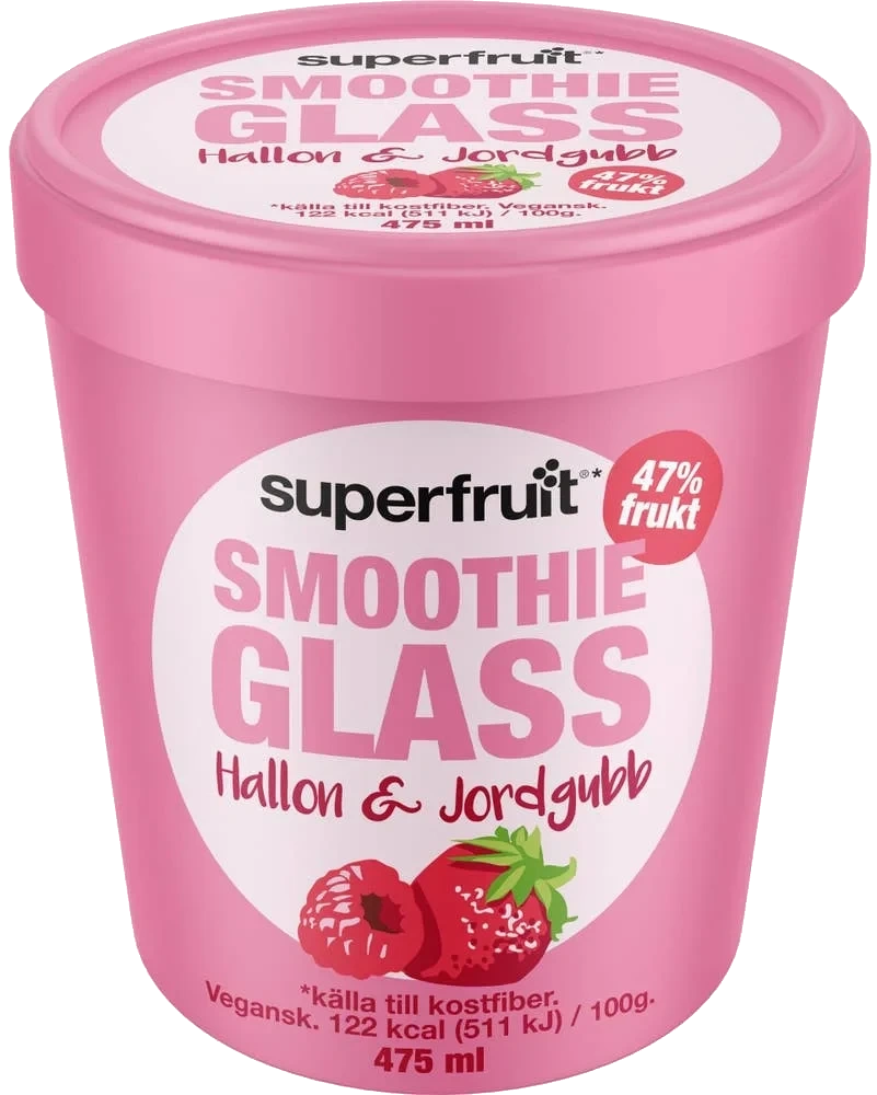 Smoothieglass Hallon & Jordgubb