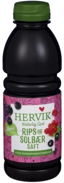 Hervik Ufiltrert Rips Solbærsaft 0.5l