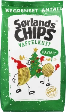 Sørlandschips Vaffelcut Havsalt 180g