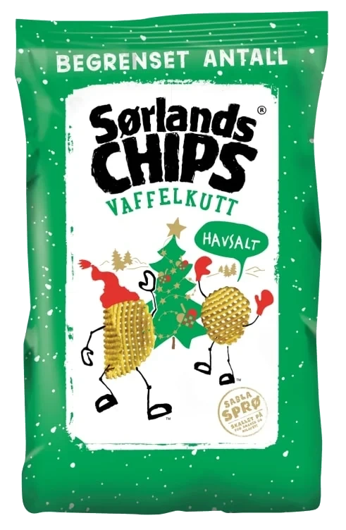 Sørlandschips Vaffelcut Havsalt 180g