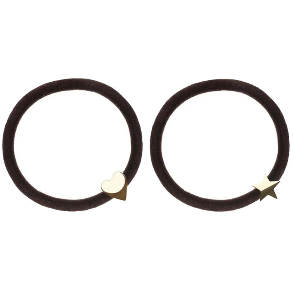 Dark 2 Pk Velvet Hair Tie