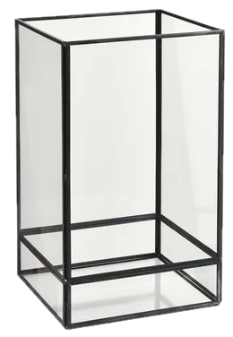 Lysholder Glass 15x15x25cm Capella