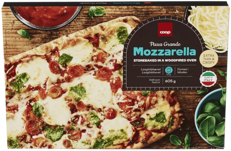 Coop Pizza med Mozzarella 605g