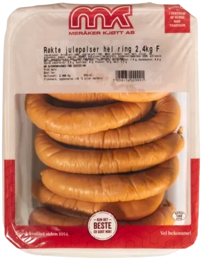 Røkte Julepølser Hel Ring 2,4 kg Frys