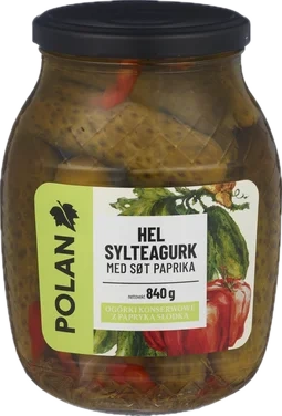 Polan Hel Sylteagurk med Søt Paprika 840g