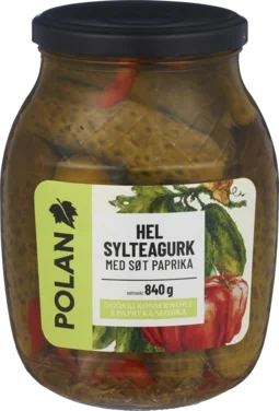 Polan Hel Sylteagurk med Søt Paprika 840g