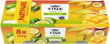 Yoghurt Tropisk Partivare 8x125g Tine