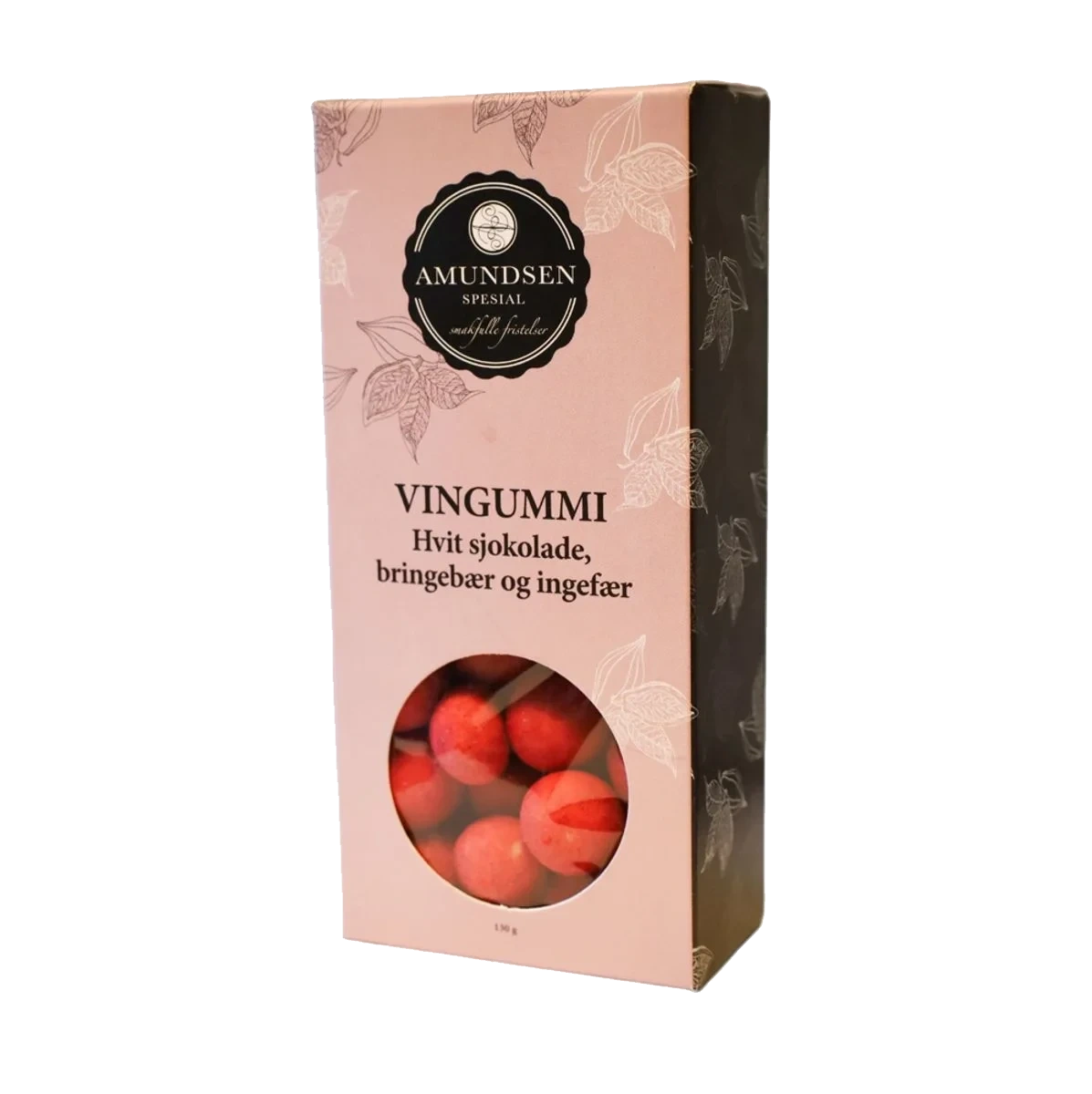 Vingummi - Hvit Sjokolade, Bringebær og Ingefær