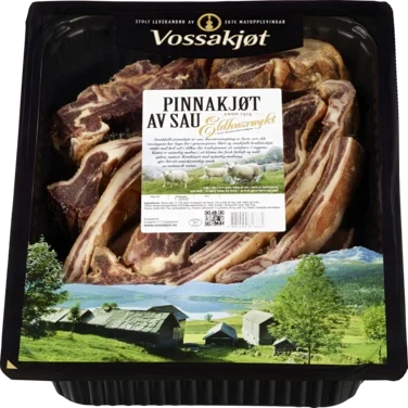 Pinnakjøt Eldhusrøykt av Sau Kutta Vossakjøt