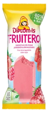 Fruitero Jordbær Bringebær 80ml Eske 20stk