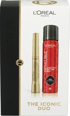 L'Oréal Paris Telescopic Mascara Black + Infaillible 3-Second Setting Mist Julegave