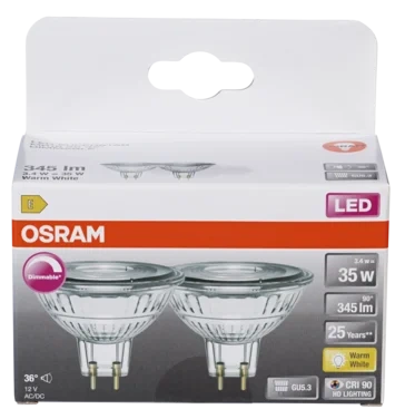 Led Spot Par16 35 Dim Gu5.3 2pk