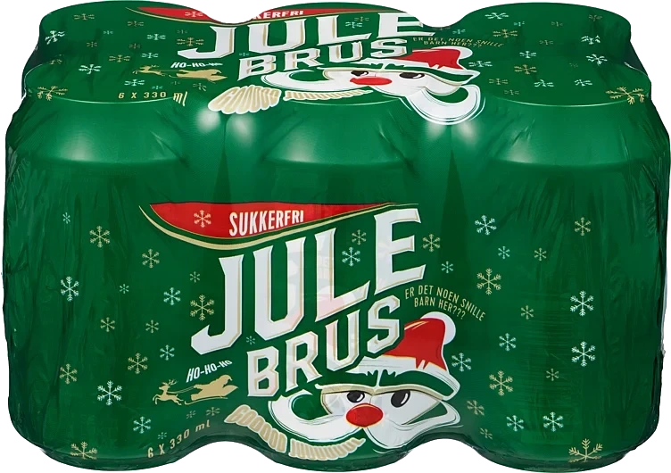 Julebrus u/Sukker 0,33lx6 boks