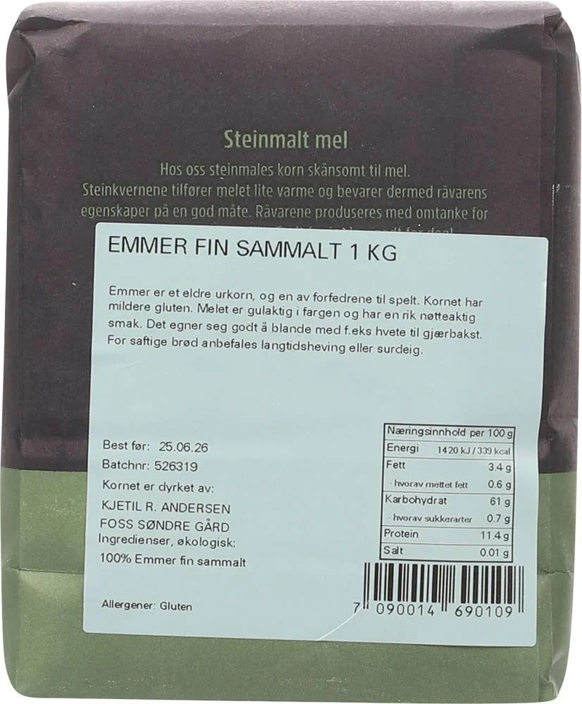 Emmer fin sammalt