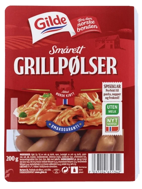 Smårettpølse 200g Gilde
